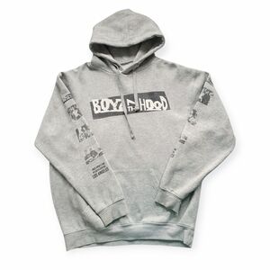 Boyz N The Hood Graphic Print Gray Hoodie Retro Streetwear Large